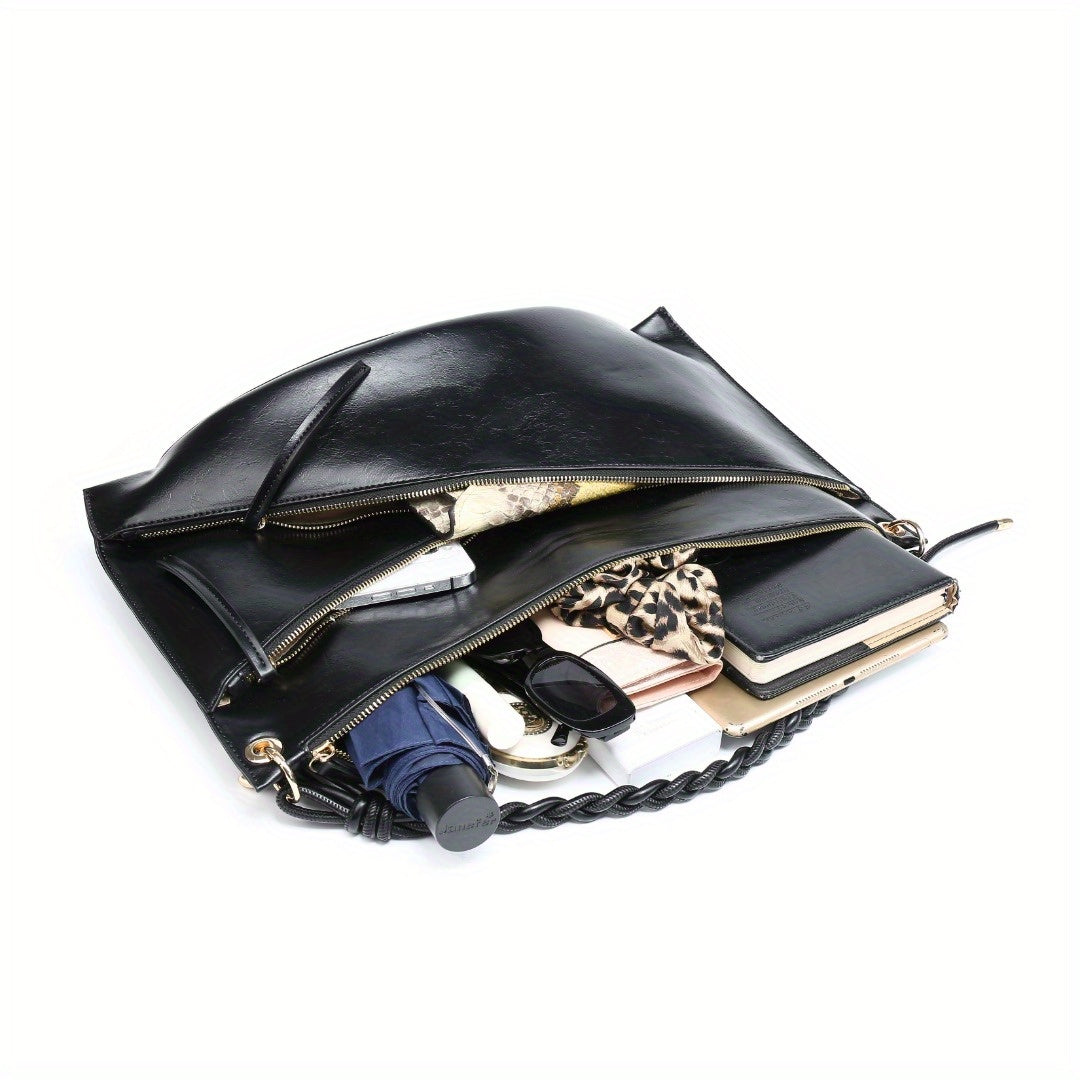 Large Shoulder Bag Unique Handmade Woven Handle  hobo