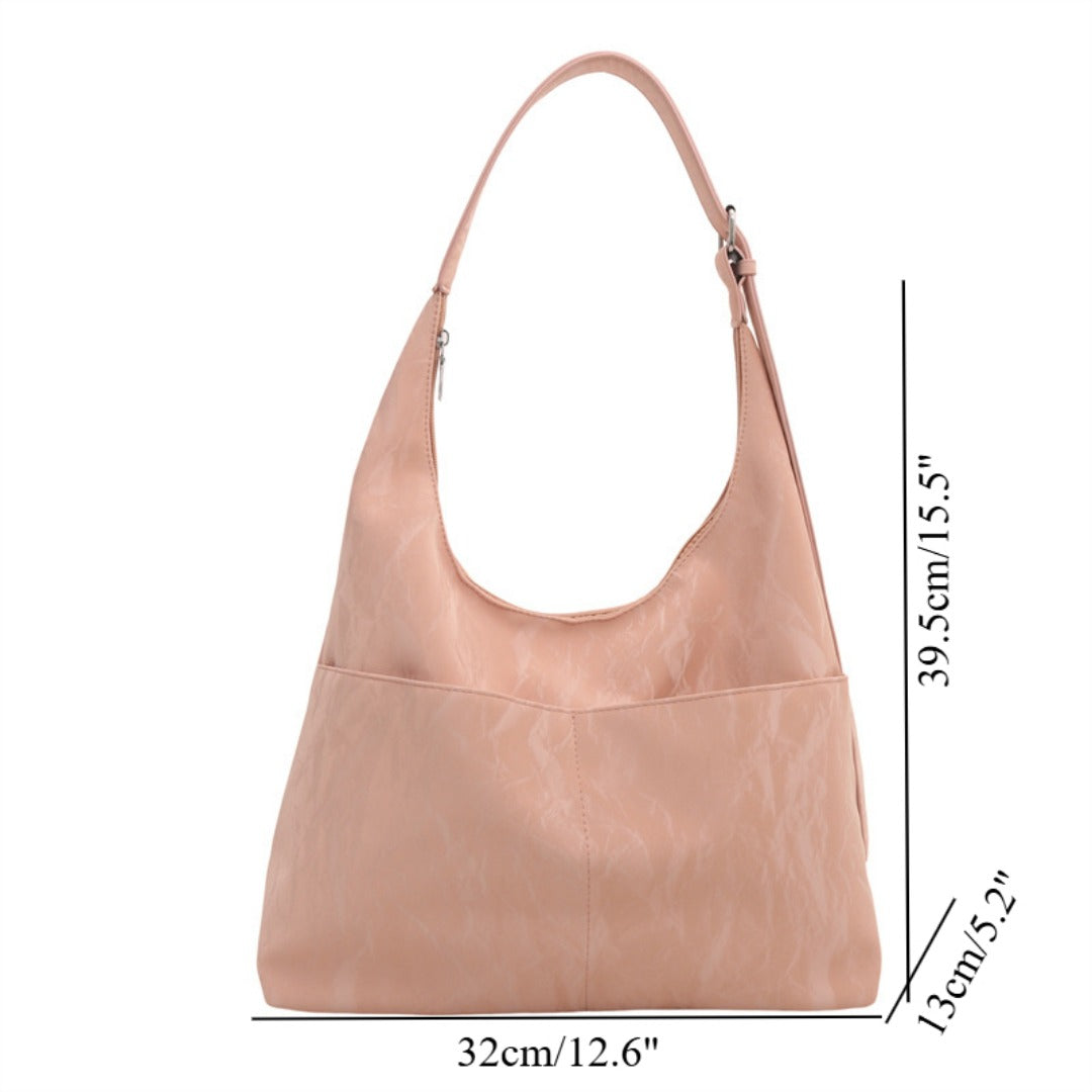 Bolso hobo suave de gran capacidad, bolso de hombro de verano para mujer, bolso de mano informal para ir al trabajo, bolso tote para el día a día 
