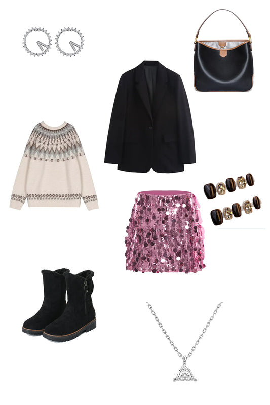 Minifalda ajustada con lentejuelas para mujer