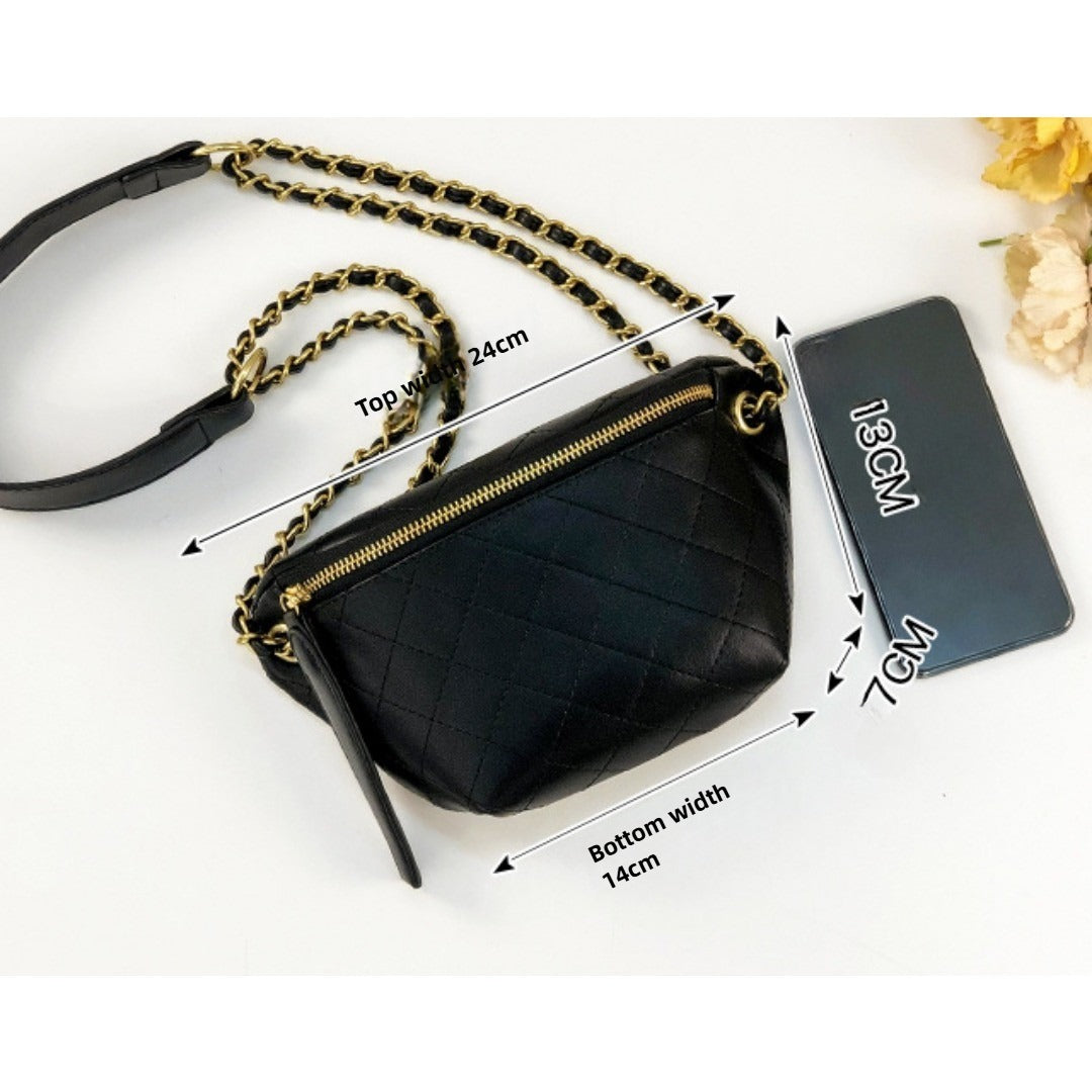 Riñonera de moda – Bolso bandolera elegante para mujer, ideal para el día a día gracias a su cadena ajustable. 