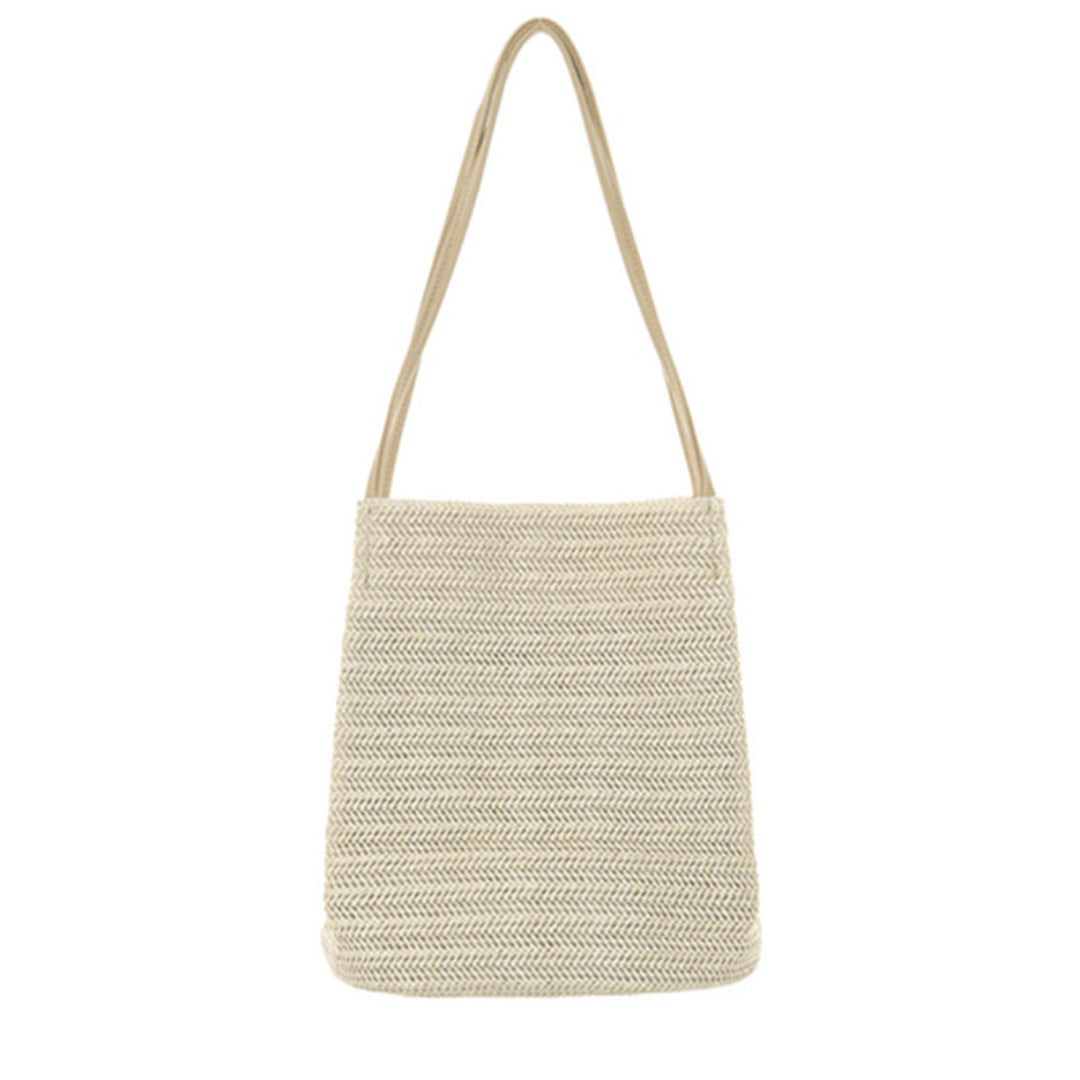 Bolso hobo tejido, bolso hobo bohemio de verano, bolso de hombro con cierre magnético, bolso de paja de playa para el verano 