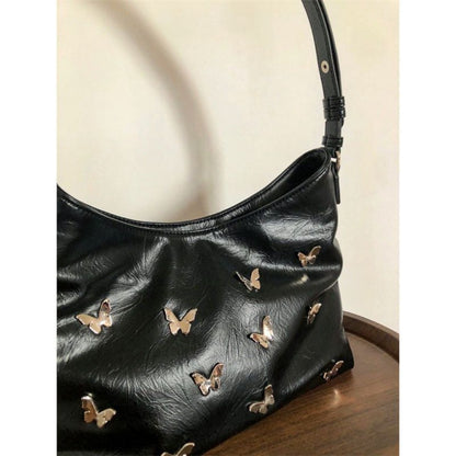 Bolso de hombro texturizado y elegante – Bolso tote con lazo moderno para mujer, bolso hobo versátil, compañero diario portátil 