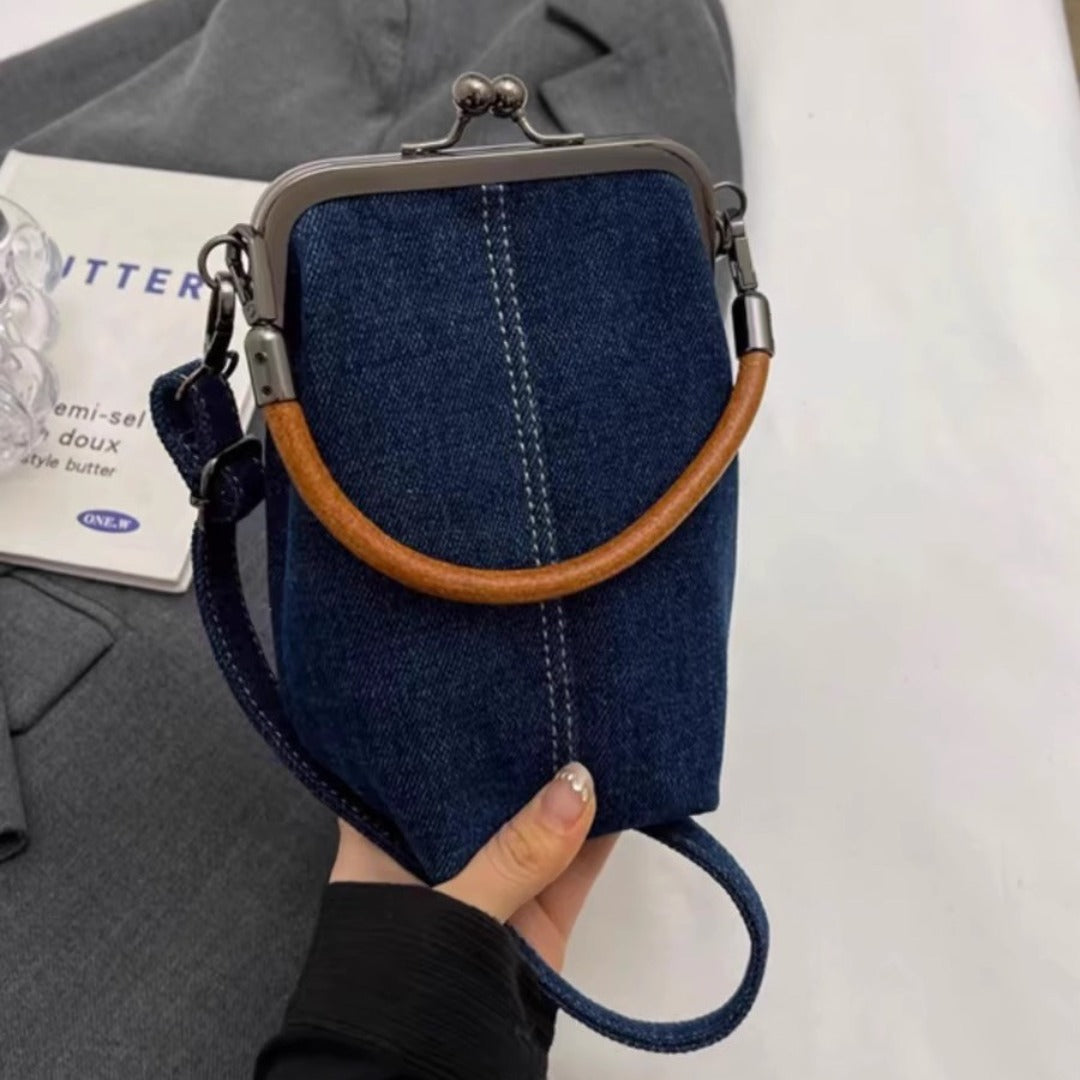 Clip bag, Denim bag, Mobile phone bag Crossbody bag, phone purse crossbody bag