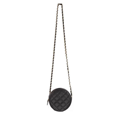 Cute mini chain diamond zipper crossbodybag, mini versatile chain women's bag, mini small round bag spring and summer