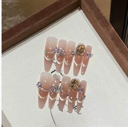 1033- Handmade press on nails fake nails removable