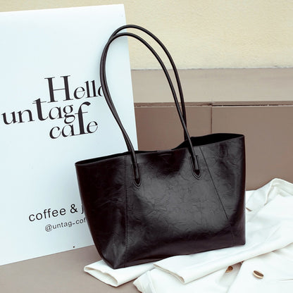 Bolso tote de gran capacidad para mujer, bolso bandolera vintage para ir al trabajo, bolso tote versátil para llevar bajo el brazo, bolso con asa superior 