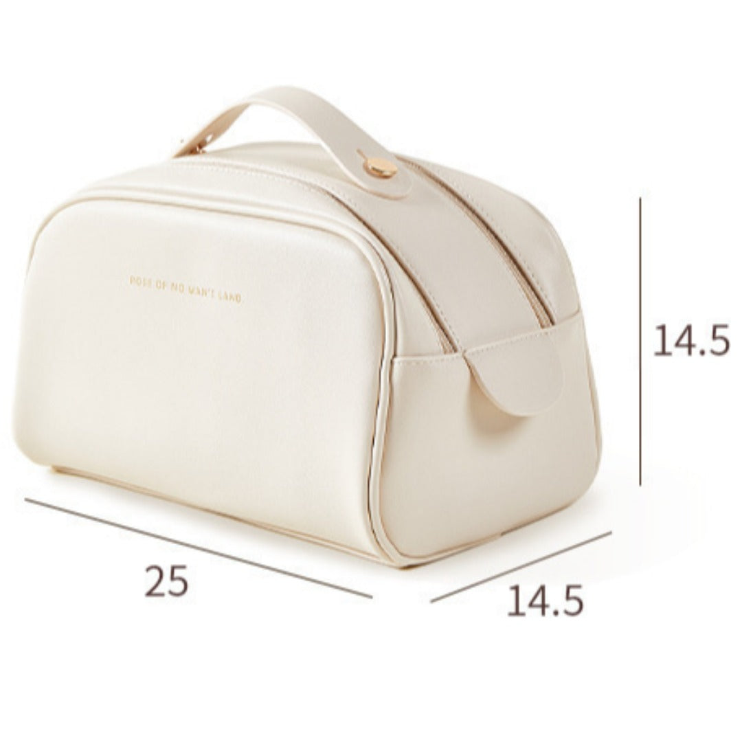 Neceser impermeable de poliuretano, neceser de viaje portátil de gran capacidad, neceser de maquillaje de viaje, organizadores de neceseres de maquillaje, neceseres de maquillaje pequeños 