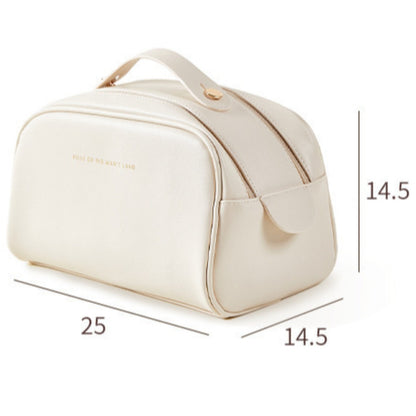 Neceser impermeable de poliuretano, neceser de viaje portátil de gran capacidad, neceser de maquillaje de viaje, organizadores de neceseres de maquillaje, neceseres de maquillaje pequeños 