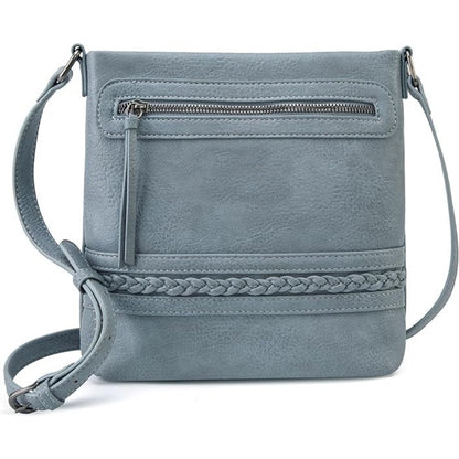 Bolso bandolera multifuncional para mujer, bolso mensajero retro de gran capacidad, bolso cruzado pequeño 