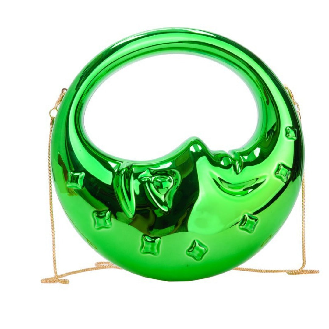 Bolso acrílico con forma de luna, bolso de hombro para mujer, bolso de noche, bolsos de noche formales para mujer, bolso de mano, bolso de mano informal, bolso de mano para fiesta, bolso de graduación, bolso de fiesta. 