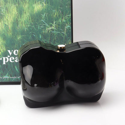 Elegante bolso de mano de acrílico de forma irregular – Bolso de mano de noche con estilo, perfecto para fiestas, graduaciones y bodas.