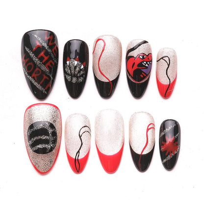 1074 Uñas postizas reutilizables hechas a mano para decoración de uñas