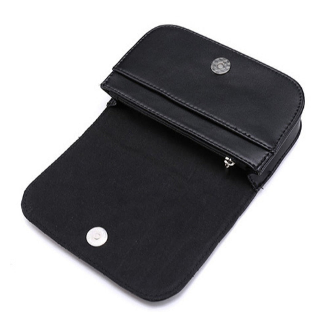 Riñonera pequeña para mujer Rivet: bolso de cintura informal y moderno para viajes, deportes, vacaciones, correr y playa; compacta, elegante y funcional. 