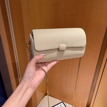 Small crossbody fashion chain bag, women's bag soft leather pillow bag, shoulder crossbody bag