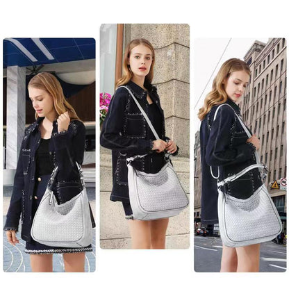 Bolso de hombro Hobo tejido en tamaño grande