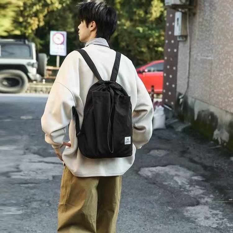 Mochila informal de nailon antisalpicaduras para mujer, mochila neutra de gran capacidad para estudiantes, bolso ligero informal 