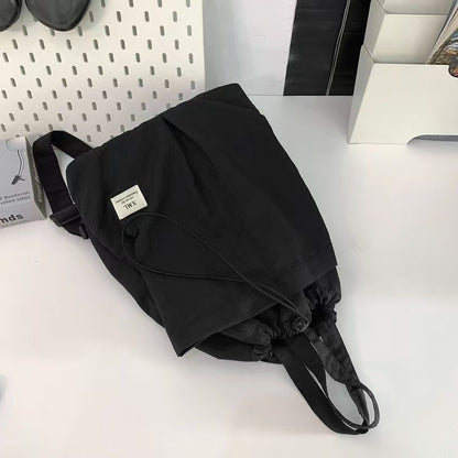 Mochila informal de nailon antisalpicaduras para mujer, mochila neutra de gran capacidad para estudiantes, bolso ligero informal 