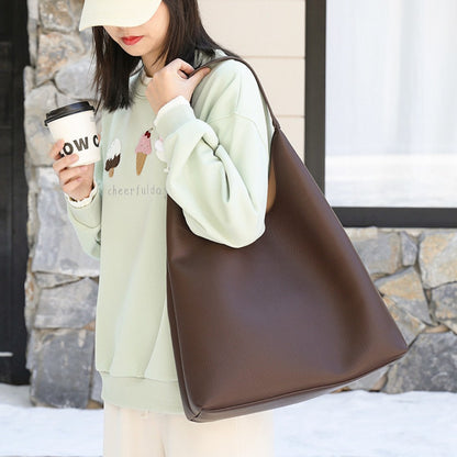 Bolso hobo retro informal, bolso de mano de moda, bolso de hombro de gran capacidad para mujer, de poliuretano. 