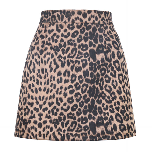 Suede Wrap Mini Skirt