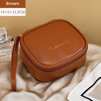 Portable PU Makeup Bags – Small Cream Lipstick Envelope Carry Cosmetic Bag for Students, Ideal for Sanitary Napkin and Small Storage Essentials