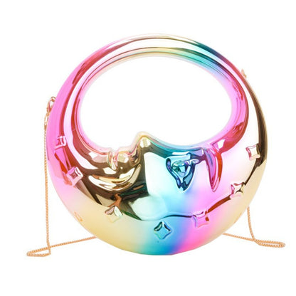 Bolso acrílico con forma de luna, bolso de hombro para mujer, bolso de noche, bolsos de noche formales para mujer, bolso de mano, bolso de mano informal, bolso de mano para fiesta, bolso de graduación, bolso de fiesta. 