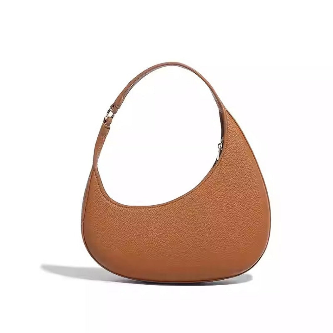 Bolso de diseño de moda con forma de media luna irregular, bolso de hombro, bolso hobo único para mujer 