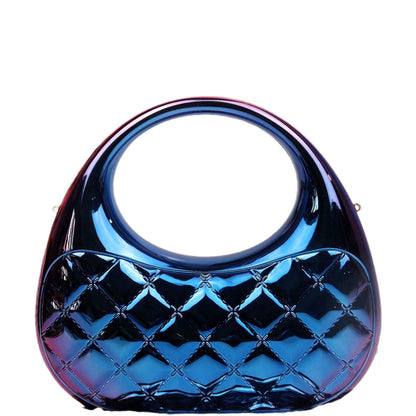 Bolso acrílico brillante tipo concha, bolso de noche brillante y colorido, bolso de mano informal, bolso de fiesta, bolso de graduación, bolso de fiesta, bolsos de graduación, bolso de mano. 