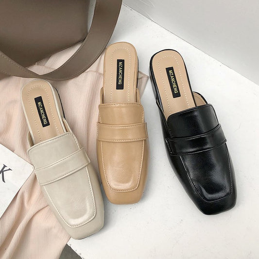 Women's Square Toe Mule Slippers