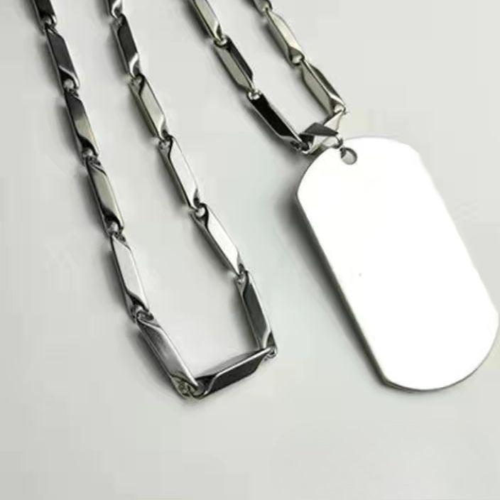 Custom Necklace Female Pendant Dog Tag Personalized Stainless Steel Ladies Birthday Gift -dropshippingabc.com