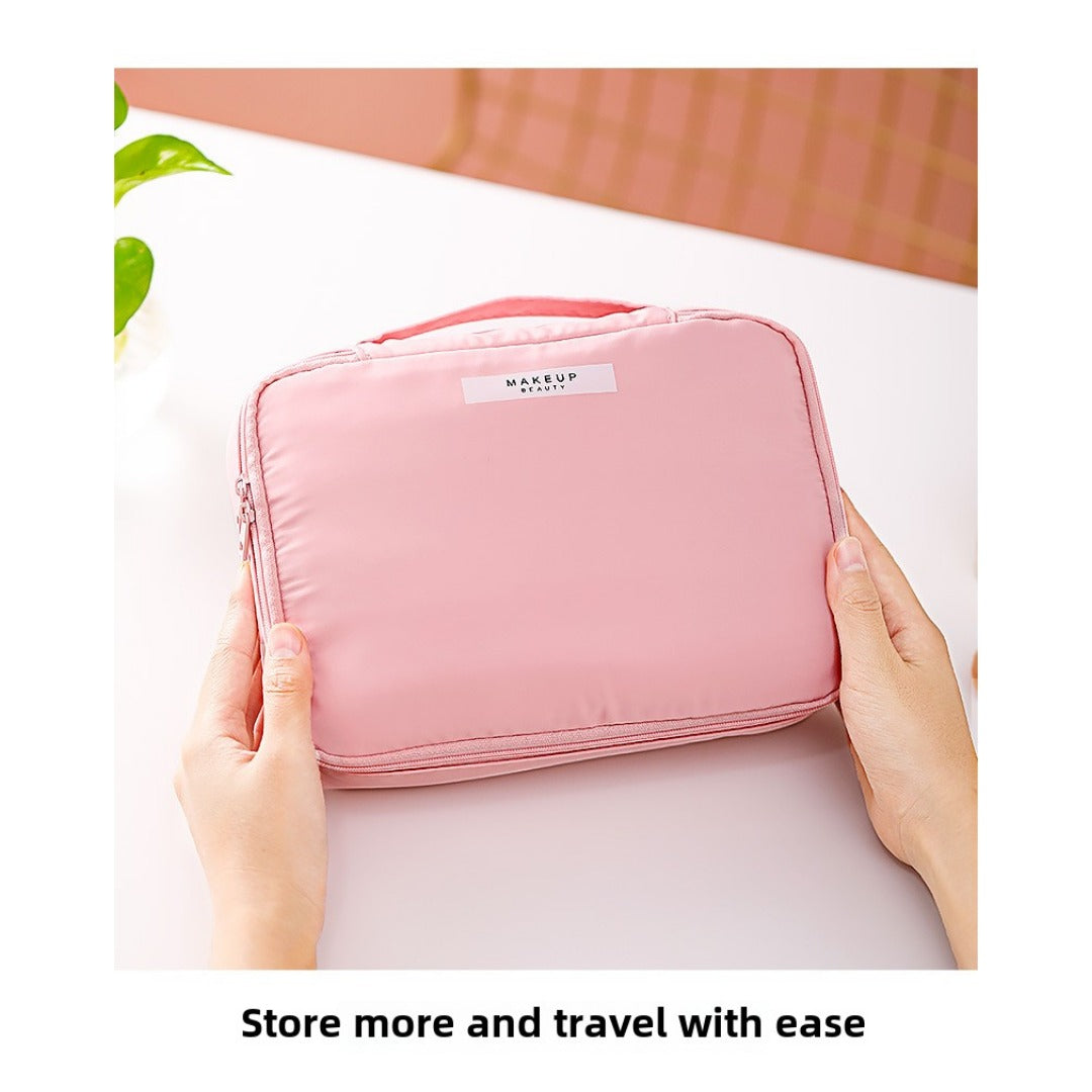 Cosmetic bag, storage bag outdoor portable, large capacity waterproof toilet bag, makeup bag with compartments,