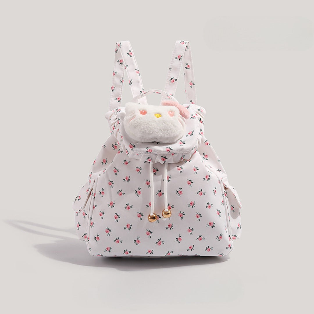 Mochila pequeña y bonita para niñas adolescentes, mochila de lona con estampado floral, mochila bonita para niña, mochila escolar versátil para ir al trabajo o la escuela. 
