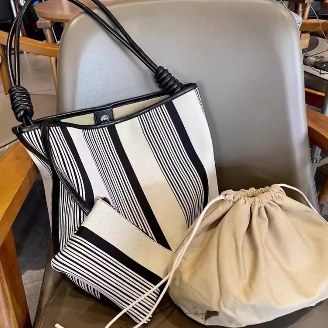 Bolso tote de otoño e invierno, bolso tipo saco para mujer de gran capacidad, bolso de hombro tejido para ir al trabajo, bolso de axila grande 