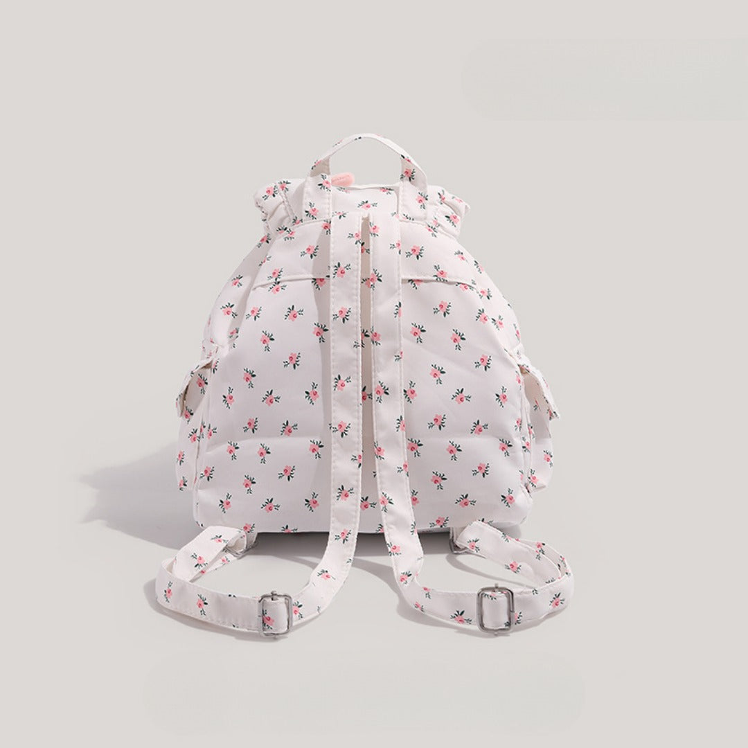 Mochila pequeña y bonita para niñas adolescentes, mochila de lona con estampado floral, mochila bonita para niña, mochila escolar versátil para ir al trabajo o la escuela. 