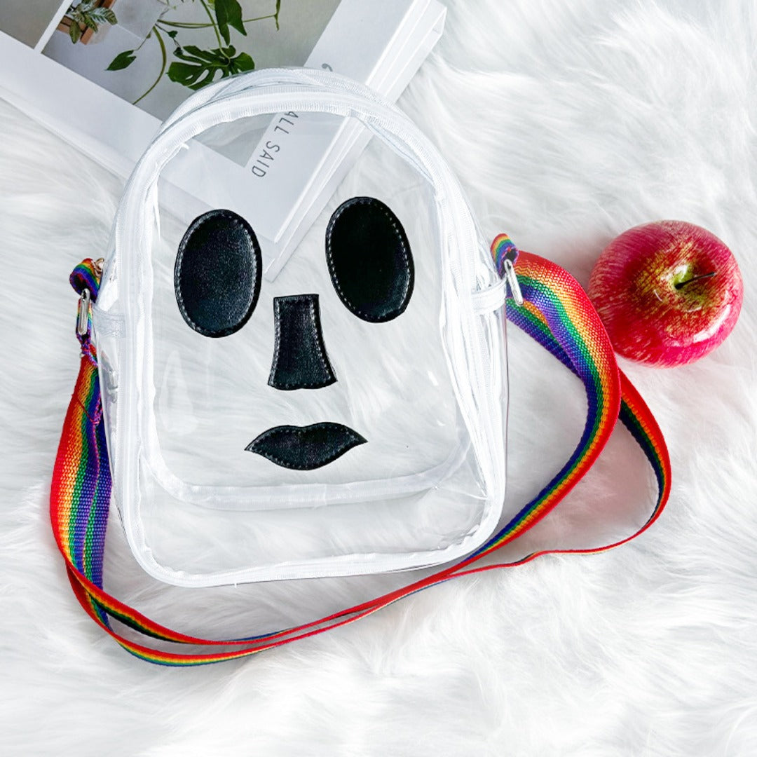 Funny Fashion PVC Jelly Bag, Shoulder Small Square Bag, Crossbody Bag Portable, Travel Shoulder Bag