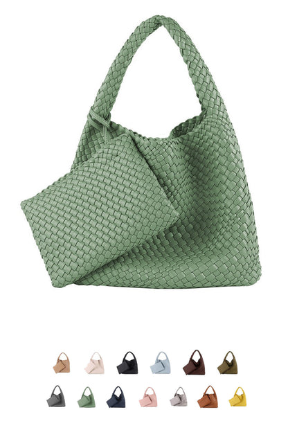 Bolso Hobo grande tejido para uso diario 2 en 1