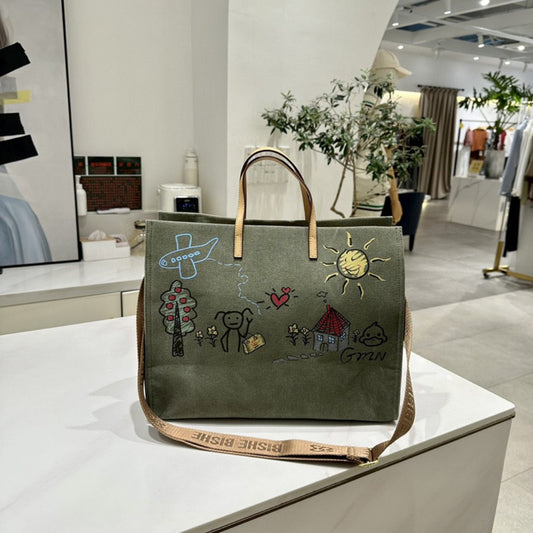Bolso de lona de gran capacidad con estampado de grafiti para mujer: bolso tote extragrande con amplio espacio, perfecto para ir de compras, viajar y para el día a día. Elegante y resistente bolso de hombro de lona. 