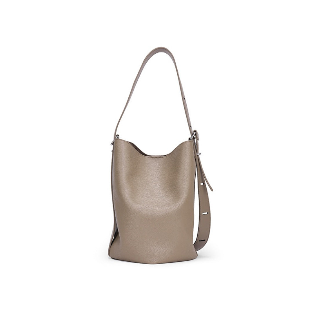 Bucket bag ladies simple, large capacity shoulder bag, versatile hobo bag with crossbody strap