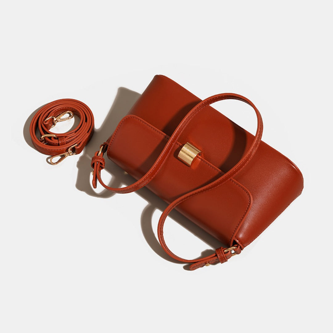Bolso rojo retro para mujer, bolso de hombro tipo hobo de moda, estilo veraniego, con textura y estilo veraniego.