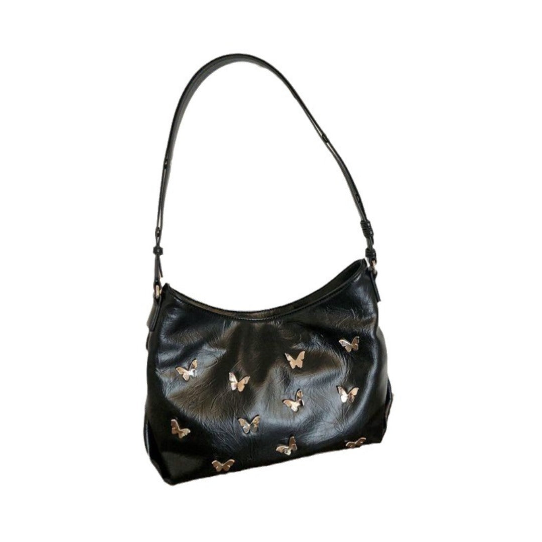 Bolso de hombro texturizado y elegante – Bolso tote con lazo moderno para mujer, bolso hobo versátil, compañero diario portátil 