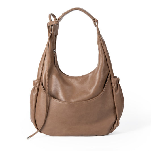 Bolso de mano negro de gran capacidad para mujer, bolso hobo versátil para el hombro 