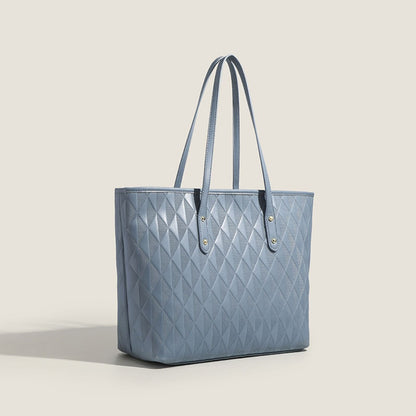 Women top handle purse, large capacity student tote bag, fashion handbag, texture solid color versatile shoulder bag