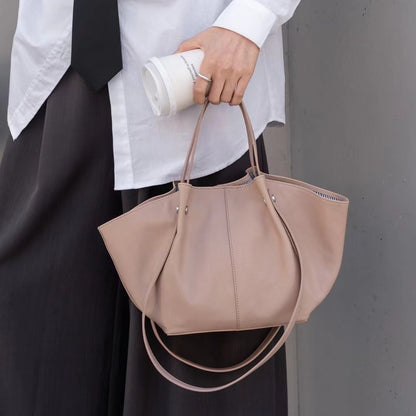 Elegante bolso tote de piel auténtica: bolso tote de piel de oveja de primera calidad para mujer, bolso de mano o bandolera versátil 2 en 1 para un look chic diario. 