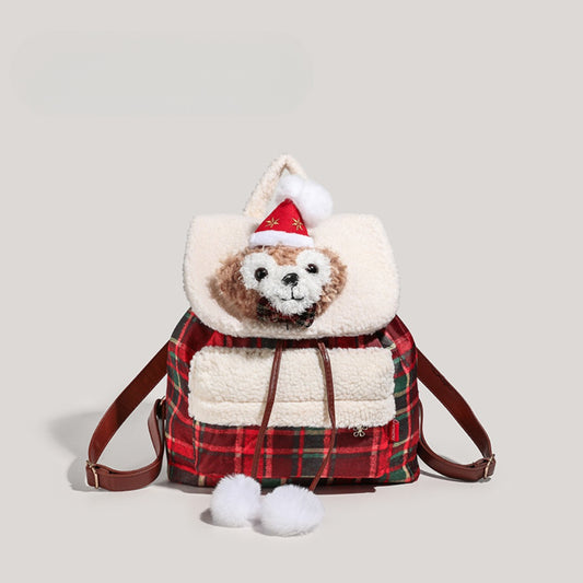Mochila infantil, mochila con forma de osito, mochila de peluche para niñas, ideal para otoño e invierno, perfecta como regalo de Navidad. 