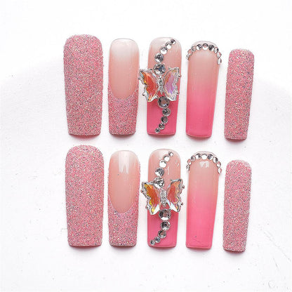 1067 Uñas postizas reutilizables hechas a mano para decoración de uñas