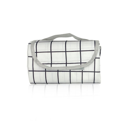 Colchón acolchado para picnic, ideal para excursiones de primavera; colchón portátil para acampar al aire libre; tapete de suelo a cuadros. 