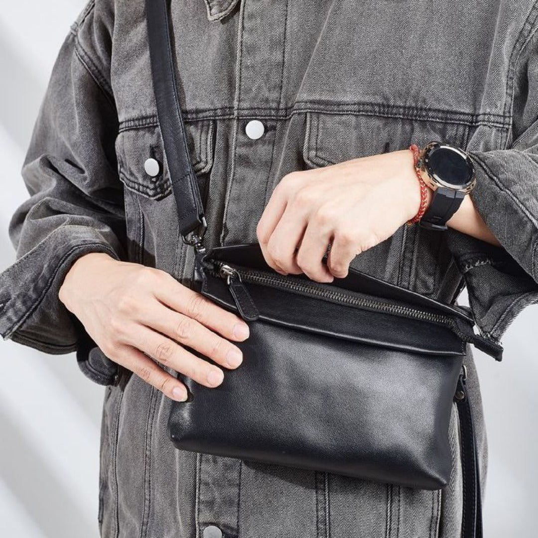 Bolso bandolera pequeño de moda para hombre, bolso de pecho sencillo, bolso de pecho, cartera de pecho, riñonera, riñonera bandolera 