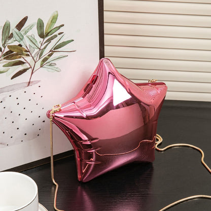 Bolso de noche con cadena de pentagrama plateado, monedero pequeño de acrílico, monedero para llaves y pintalabios, bolso bandolera para fiesta, bolso de fiesta, bolso de mano para graduación, bolso de boda 