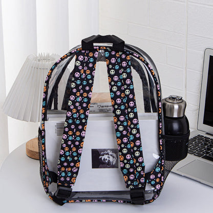 Mochila transparente de PVC, mochila impermeable multicapa para artículos de viaje, bolso mochila transparente 