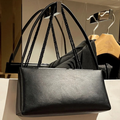Bolso baguette de verano y otoño: bolso bandolera versátil, bolso hobo mini informal de estilo retro francés, elegante diseño cuadrado ligero