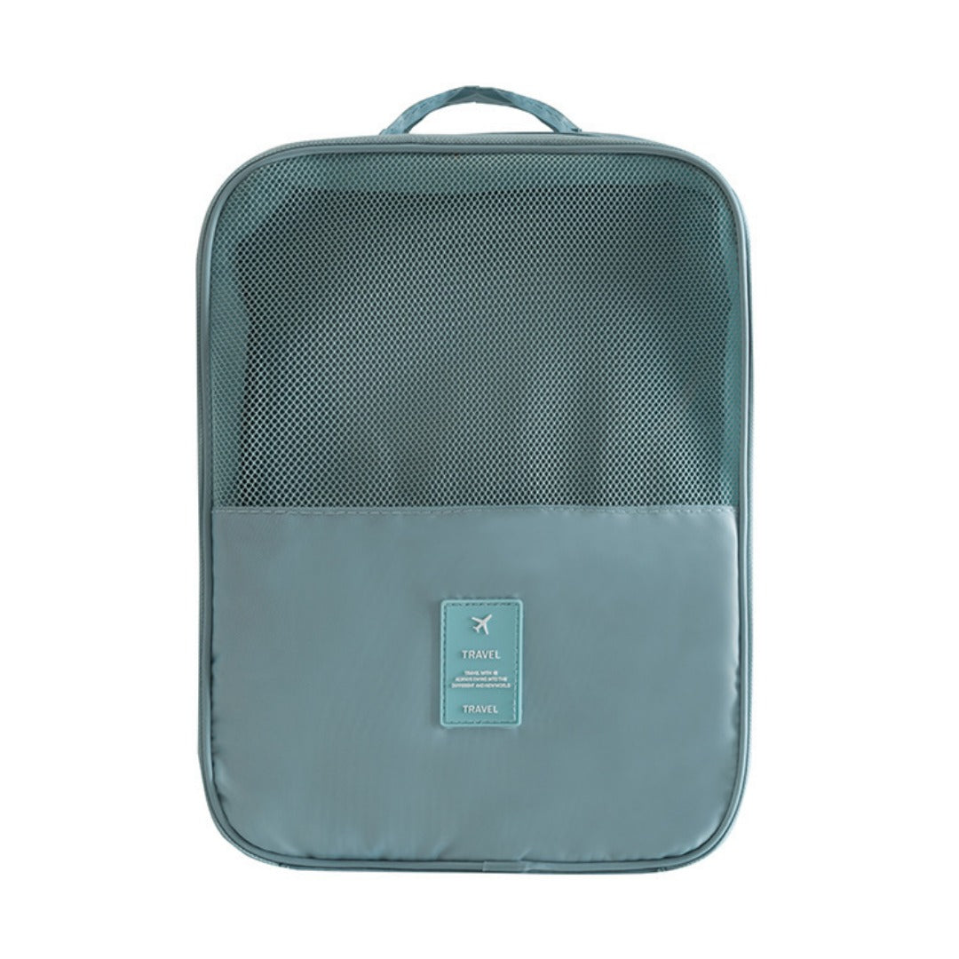 Bolsa de gran capacidad para guardar hasta tres pares de zapatos, práctica bolsa de tela Oxford, impermeable, tipo maleta con ruedas. 